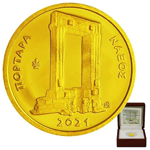 Goldmünze tempeltor von naxos - goldmünze,