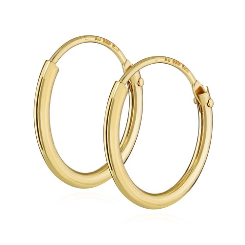 375er gelb gold creolen - gelb,