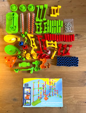 Große Murmelbahn  120 Teile mit Effekten Schaufelrädern Drehschnecken etc.