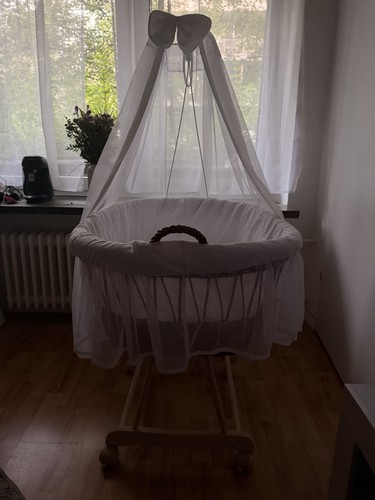 Xxl stubenwagen mit - mit, weidenkorb
