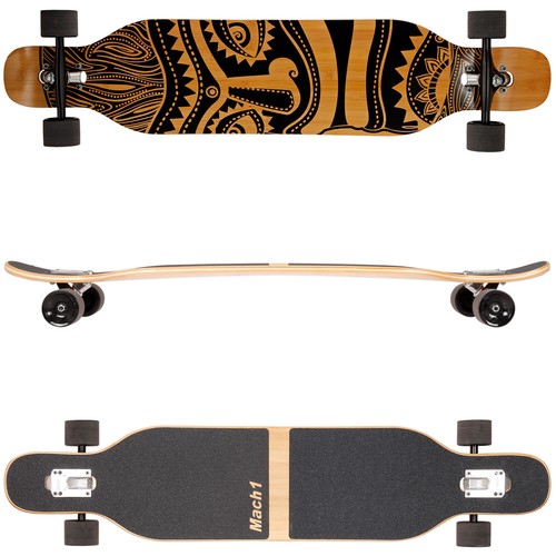 Mach1 bambus longboard mit - longboard,