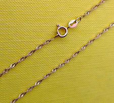 Singapur gedrehte Echt SILBER 925 Kette 45 cm Juwelier Qualität Rose Gold NEU