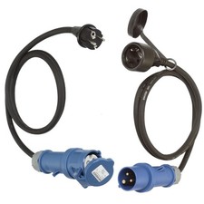 ADAPTER-SET CEE 230V STROMKABEL Stecker Kupplung 1,5m Kabel Camping Stromadapter