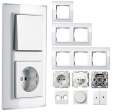 Gira Event Klar Weiß / System55 reinweiß gl. Steckdose Schalter Wippe - Auswahl