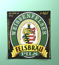 Bieretikett - Beerlabel , FELSBRÄU  Pils , Weissenfels / Sachsen-Anhalt #424#