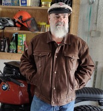 Schwere Lederjacke Gr XXL