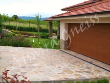 50m2Polygonalplatten Gneis Gehwegplatten Terrassenplatten Gold Braun Hofplatten