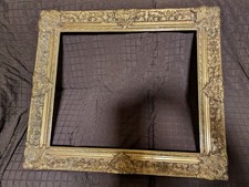 Antik  Holz Montparnasse Bilderrahmen vergoldet barock  FM: 66,4 x 55,5 cm