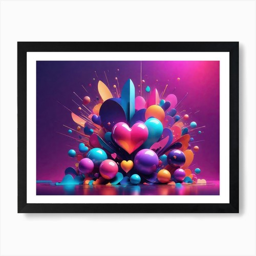 Buntes herz kreativ - herz, 16