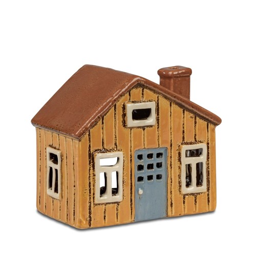 Windlicht haus antik 14cm - windlicht, h.