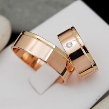 Eheringe Trauringe 333er Gold Bicolor Massiv Rot/Gelb Gold 6mm breit 1,4mm stark