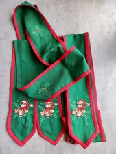 4x Tischband bestickt Landhaus Weihnachten unbenutzt