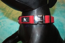 ⭐ Knuffelwuff Halsband Metall Schließe Alu Strong rot verstellbar 48 - 70 cm ⭐