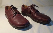 1 Paar Herren-Halbschuhe, "Clarks", braun, Schnürung, Gr. 9 1/2 / 44