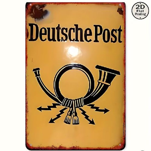 Blechschild deutsche post - blechschild,
