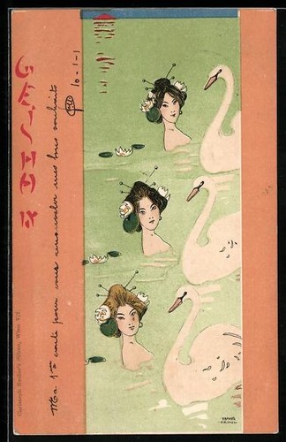 Künstler raphael kirchner - künstler-ak,