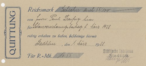 Quittung stadtilm städtische - quittung,