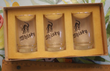 DDR 3stück Glas Whisky VEB