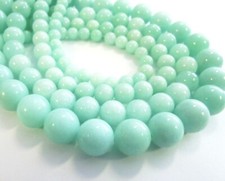 Jade 6mm türkis mint rund Kugeln Perlen  1 Strang rund türkis
