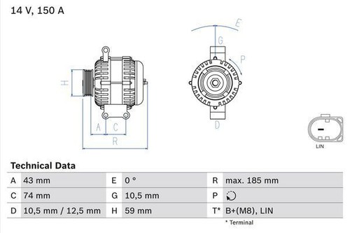 Bosch drehstromgenerator 986 - drehstromgenerator, 0