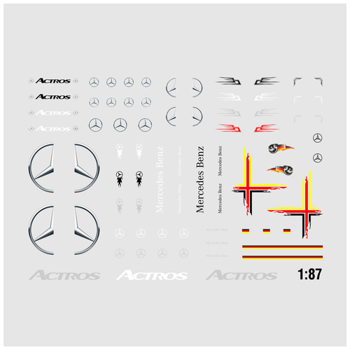 Waterslide decal spur h0 - 1:87,