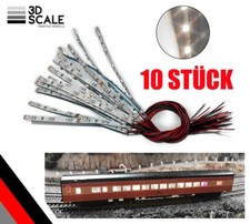 LED Waggonbeleuchtung Innenbeleuchtung 100mm kaltweiß H0 TT Waggons Häuser 12V