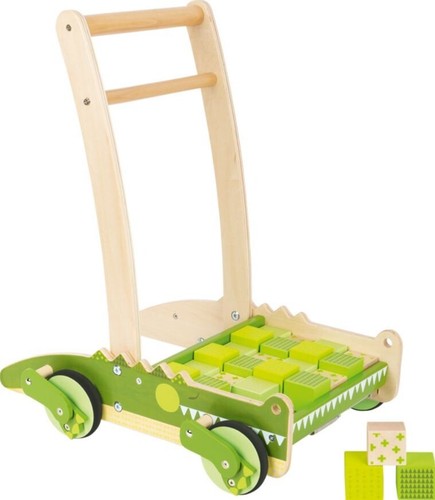 Lauflernwagen holz bausteine - lauflernwagen,