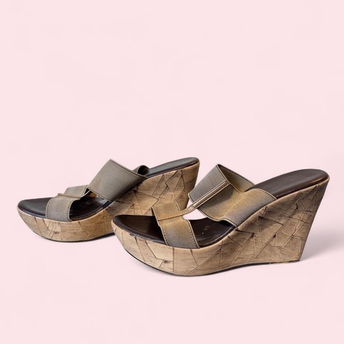 Chunky leather platform slide - leather,