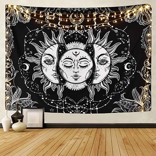 Tarot wandteppich sonne mond - wandteppich,