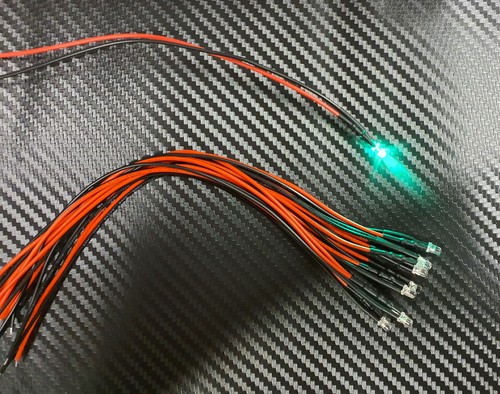10x led 5mm grün - led, glasklar