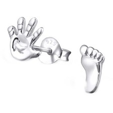 Ohrringe Hand und Füsse 925
