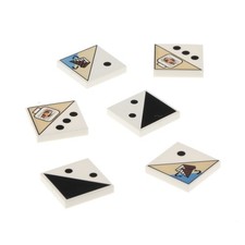 6x Lego Fliese 2x2 weiß