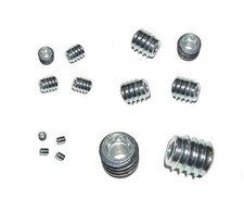 Holz EINSCHRAUBMUTTER M4 M5 M6 M8 M10 M12 Stahl verz Gewindemuffe Gewindeeinsatz