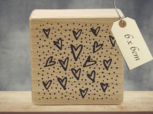 Motivstempel herzen punkte - motivstempel,