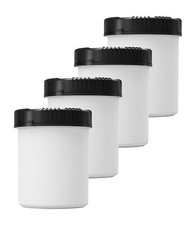 4x 1500 ml Vorratsbehälter mit Schraubdeckel, Vorratsdose, Mehldose