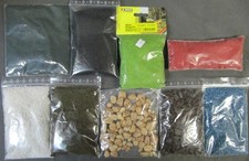 Modelleisenbahn Streumaterial möglicherweise Quarz Gras Sommerwiese Steine Wald