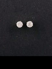 Paar Diamant Ohrstecker, 585/14k Gelbgold (getestet, Ohrmuttern divers), 0,47g 