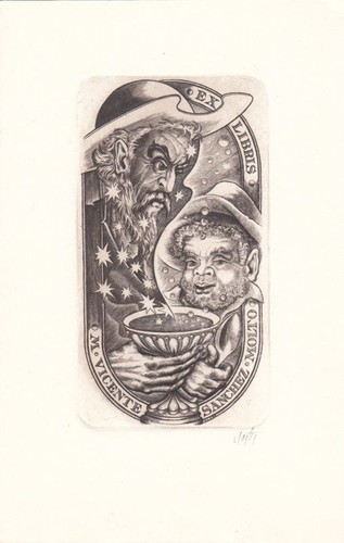 Exlibris bookplate kupferstic - exlibris,