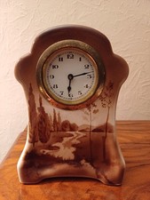 Antik Jugendstil Tischuhr  aus Keramik