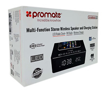 Promate TimeBase 2 Bluetooth Lautsprecher mit Qi Wireless Ladestation 10W Black