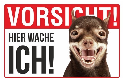 Schild vorsicht hier wache - vorsicht,