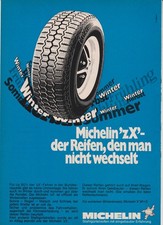 Original Werbung der 70er Jahre Michelin Reifen