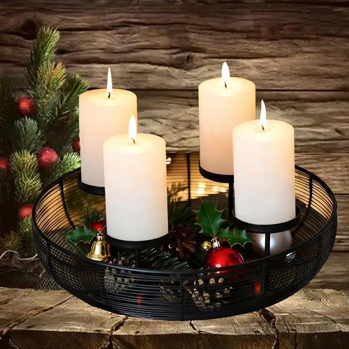Adventskranz metallschale - adventskranz,