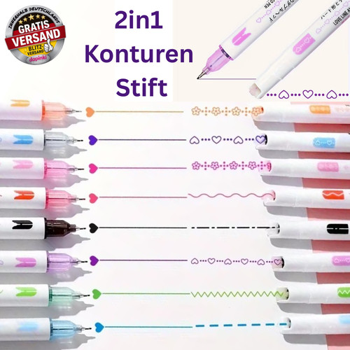 Malstifte kurvenstift set 2in1 - malstifte,