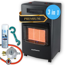 3-in-1 Infrarot Gas-Heiz-Ofen 4,2 kW mit elektrischer Heizung Gasheizer Strahler