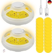 Pack of 2 Flea Traps for Home Electric, Dome Flea Trap with 20 Adhesive Discs