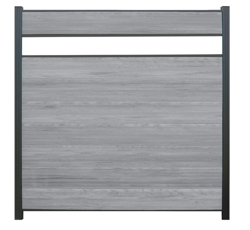 Wpc zaun komplettset grau - zaun,