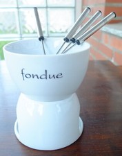Schoko Fondue mit 4 Fondue-Gabeln Schokoladen Fondue @Neuwertig@