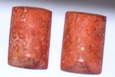 SCHAUM KORALLE CARREE CABOCHON PAAR-ST159