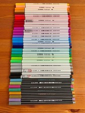 36x Stabilo Pen 68 Brush Pen Metallic Filzstift Pinselspitze Stifte Marker wiNEU